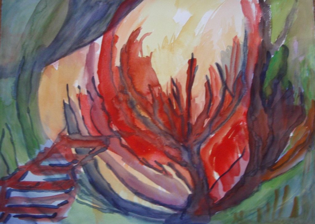 rote Treppe